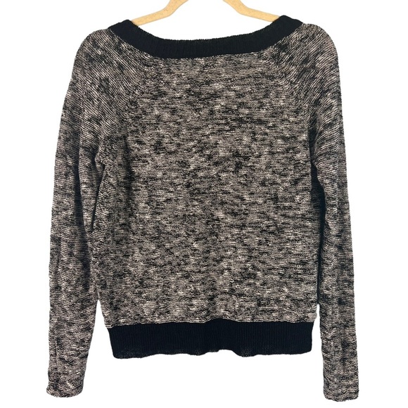 Eileen Fisher Melange Linen Twist Pullover Knit Sweater Size Small Black Casual - Picture 6 of 9